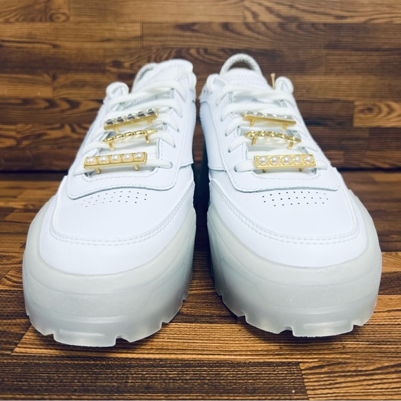 Reebok X Cardi B Club C Women’s White Sneakers #038 - Picture 2 of 6